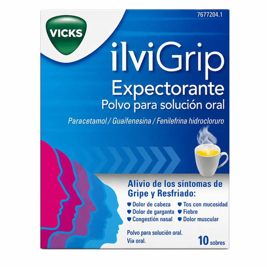 Ilvigrip Expectorant en poudre pour solution orale, 10 sachets