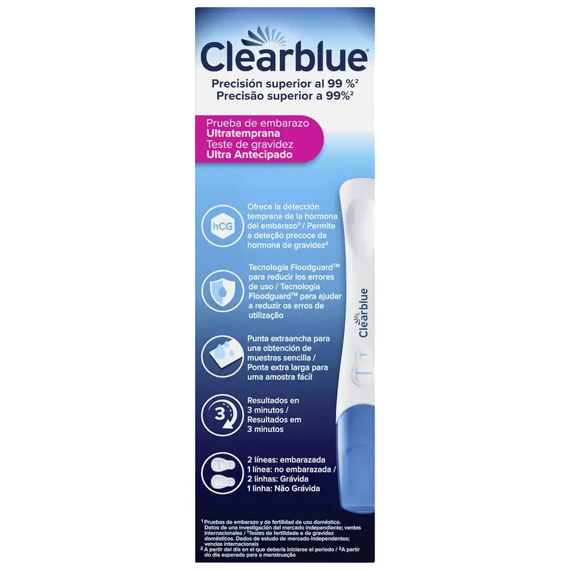 Clearblue Early Pregnancy Test Pack Test de grossesse analogique, 3 tests