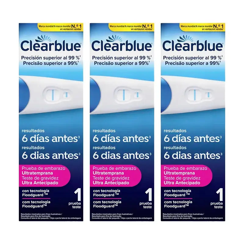 Clearblue Early Pregnancy Test Pack Test de grossesse analogique, 3 tests