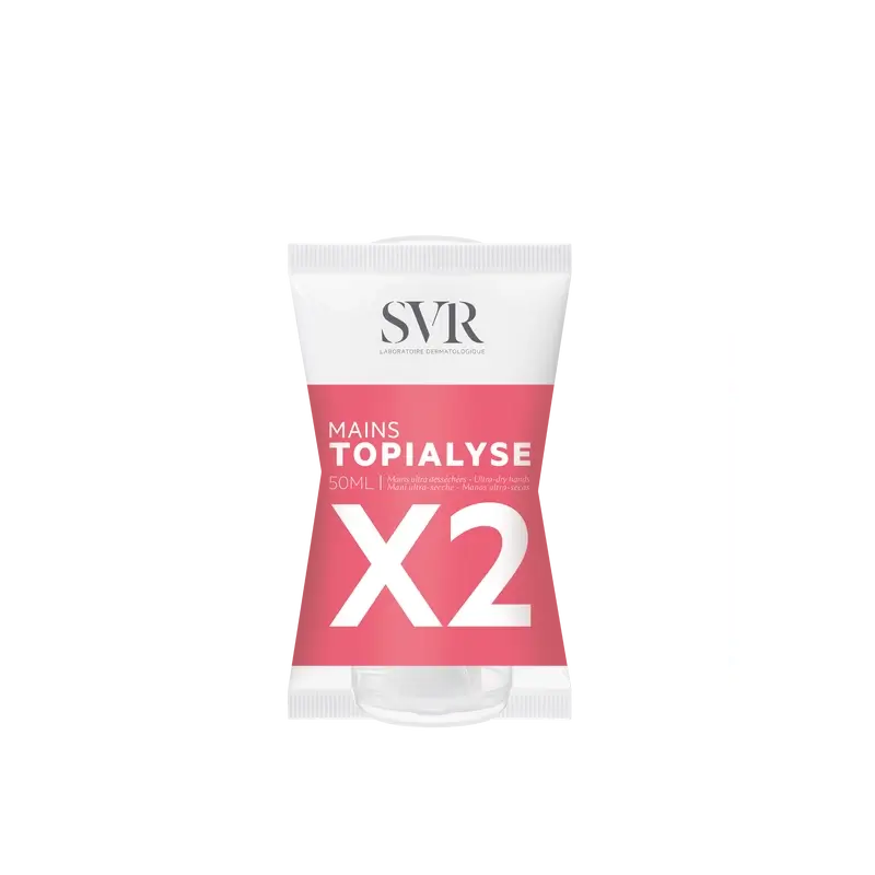 SVR Topialyse Crème nourrissante pour les mains, 2x50 ml