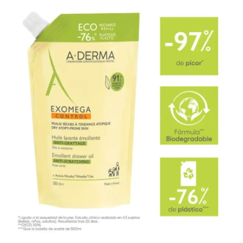 A-Derma Exomega Control Eco-Replacement Oil, 500 ml