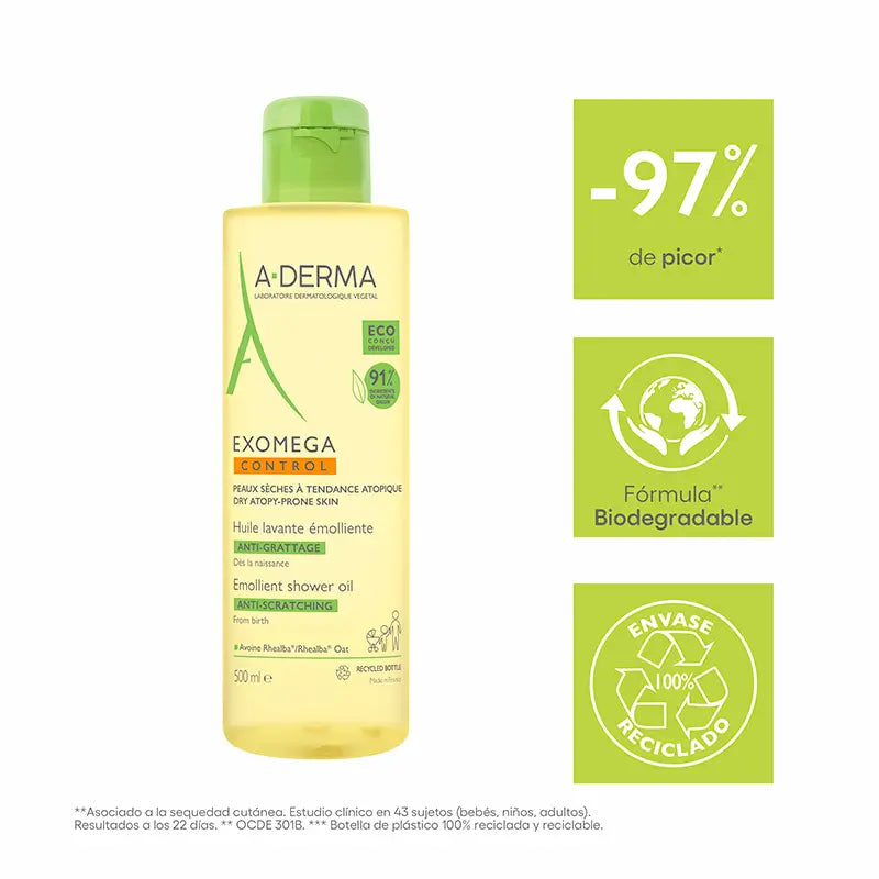 A-Derma Exomega Control Huile de douche émolliente 500 ml