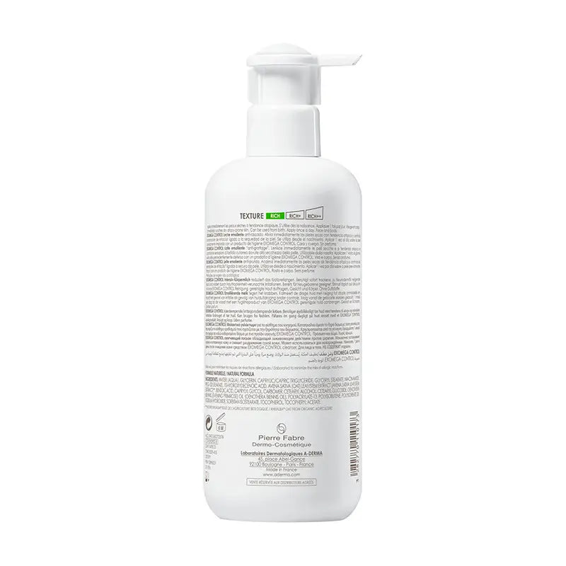 A-Derma Exomega Control Lait émollient pour le corps 400 ml