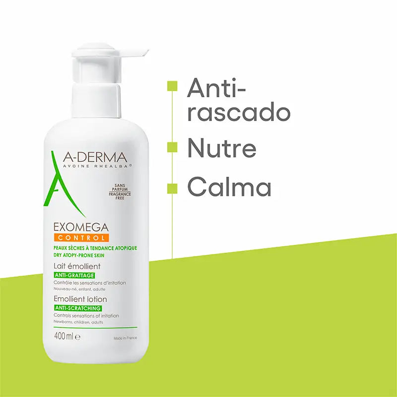 A-Derma Exomega Control Lait émollient pour le corps 400 ml