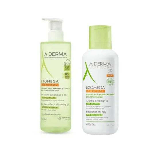 A-Derma Gel Exomega 2 en 1 + Crème Exomega 400Ml