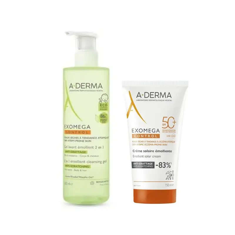 A-Derma Exomega Exomega Gel 2 en 1 + Exomega Spf50+
