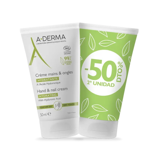 A-Derma Pack Duplo Crème pour les mains et les ongles, 2 X 50 Ml