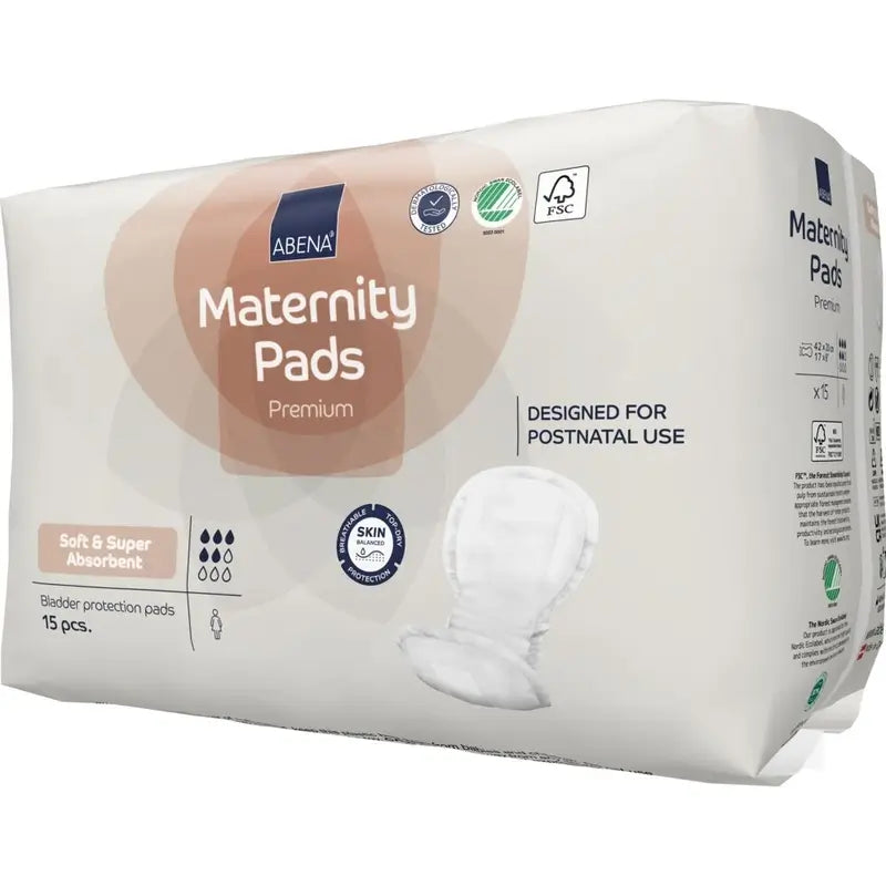 Abena, serviettes hygiéniques de maternité Premium, 15 unités
