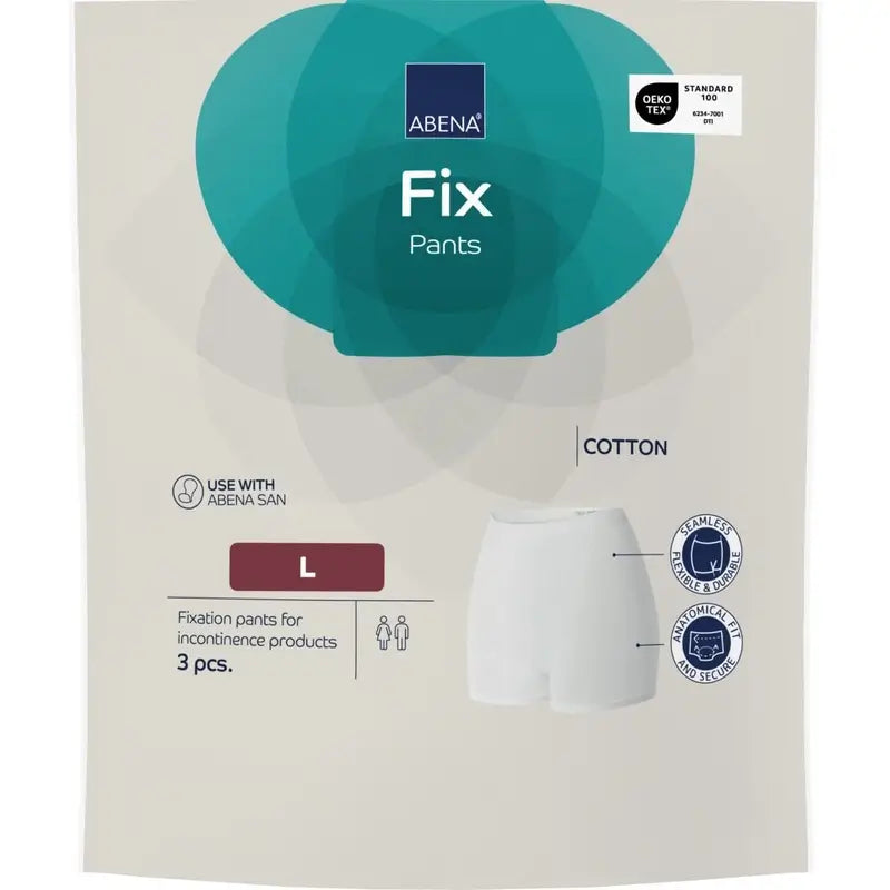 Abena Fix - Culotte de fixation en coton, taille L, 10 unités