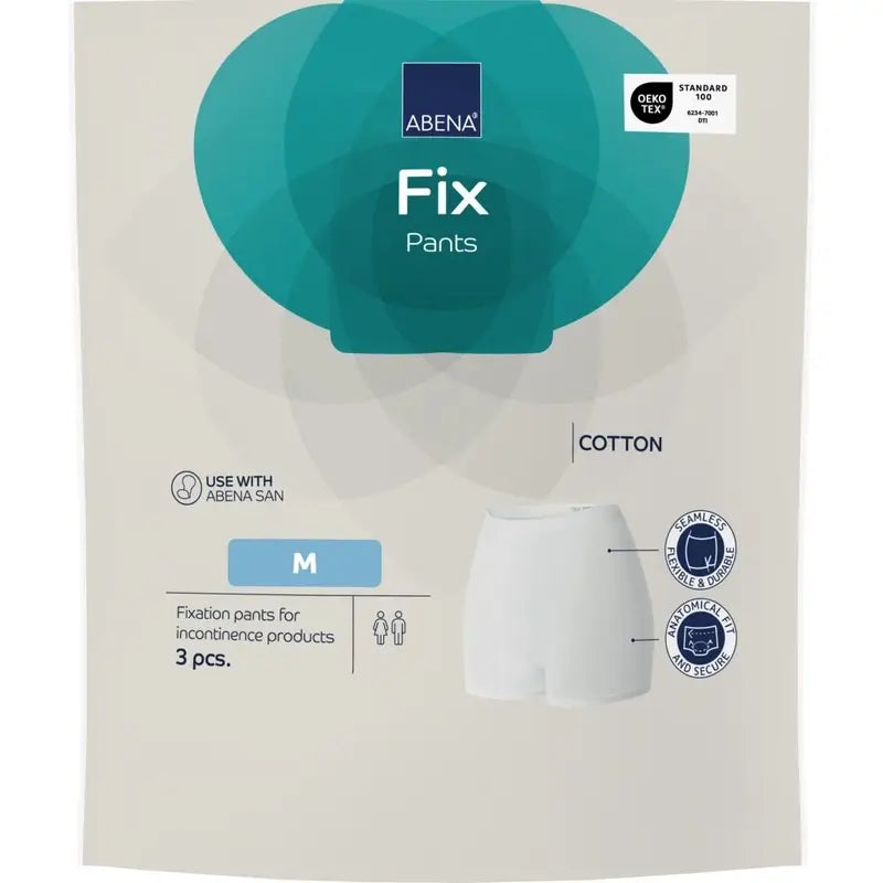Abena Fix - Culotte de fixation en coton, taille M, 10 unités