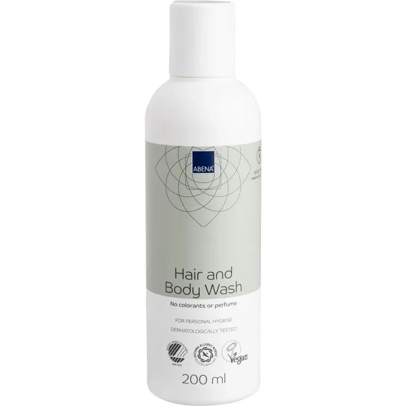Abena Gel douche et shampoing sans rinçage, 200 ml