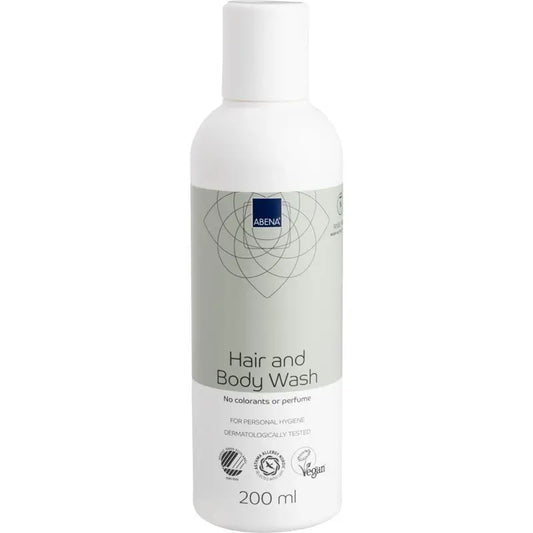 Abena Gel douche et shampoing sans rinçage, 200 ml