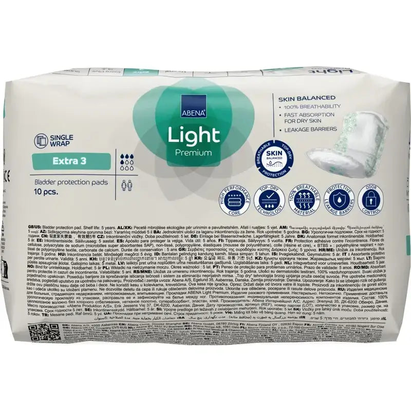 Abena Light Premium Extra 3, 10 unités