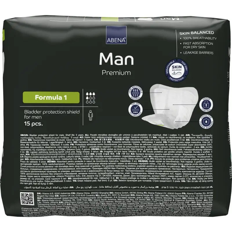 Abena Man Premium Formule 1, 15 unités