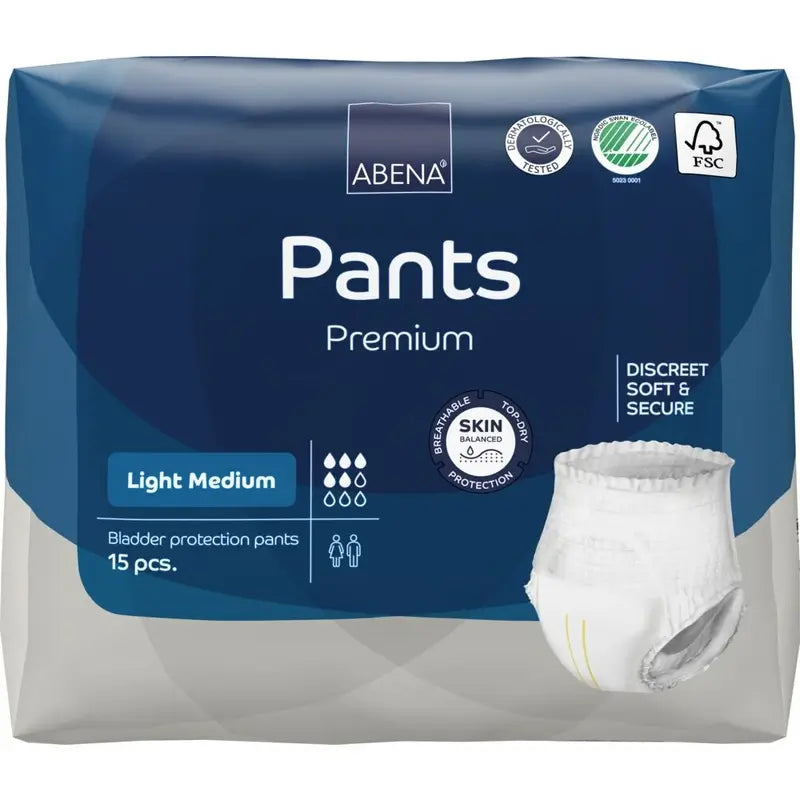 Abena Pants Premium Light, taille M, 15 unités