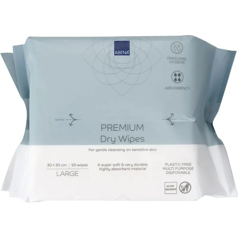 Lingettes sèches multi-usages Abena Premium 30 x 30 cm, 50 unités