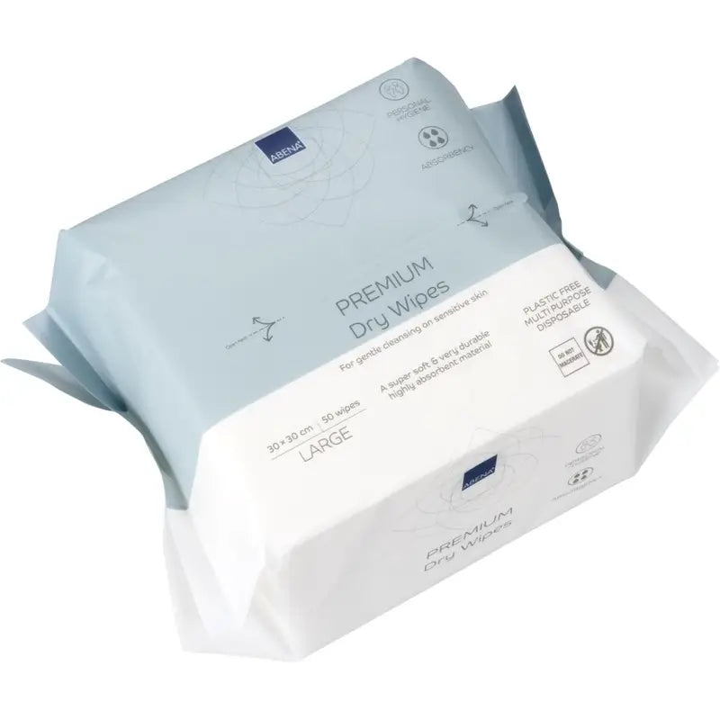 Lingettes sèches multi-usages Abena Premium 30 x 30 cm, 50 unités