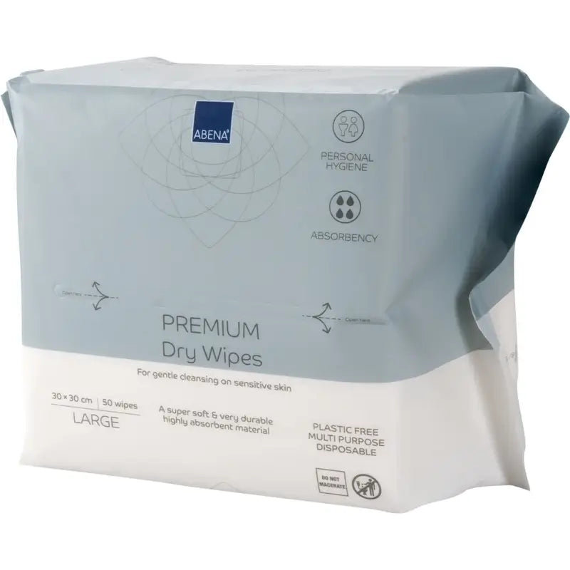 Lingettes sèches multi-usages Abena Premium 30 x 30 cm, 50 unités