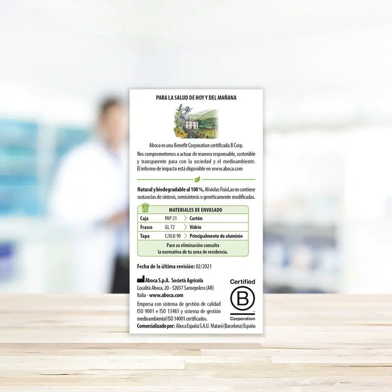 Aboca Aliviolas Fisiolax Constipation, 90 comprimés