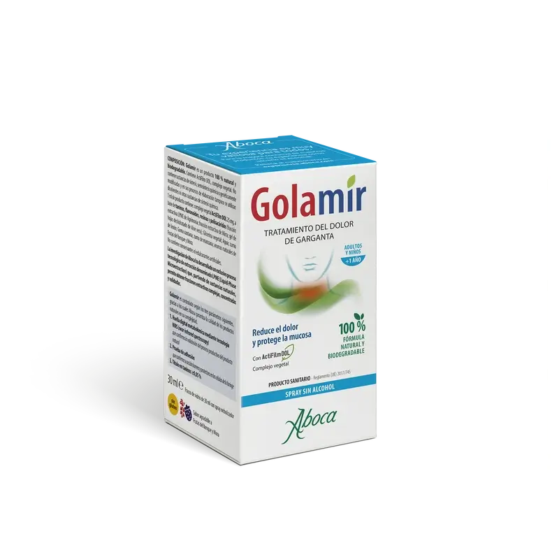 Aboca Golamir 2Act Spray pour la gorge sans alcool, 30 ml