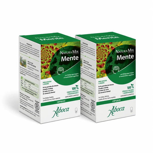 Aboca Natura Mix Advanced Mente, 50 gélules, lot de 2