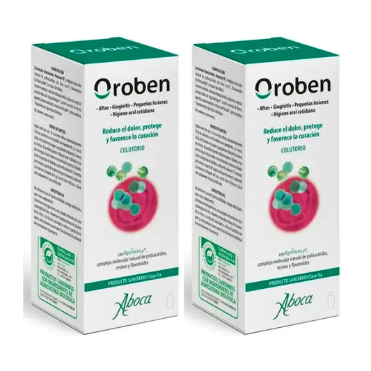 Aboca Oroben Aftagen Bain de bouche, 2x150 ml