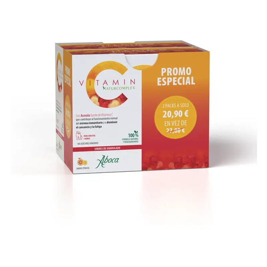 Aboca Vitamin C Naturcomplex, complément alimentaire, 20 + 20 sachets