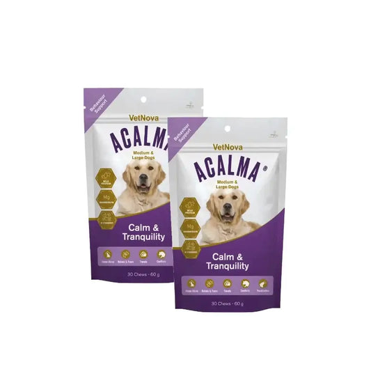 Acalma pour chiens de taille moyenne et grande, 30 friandises à mâcher, lot de 2