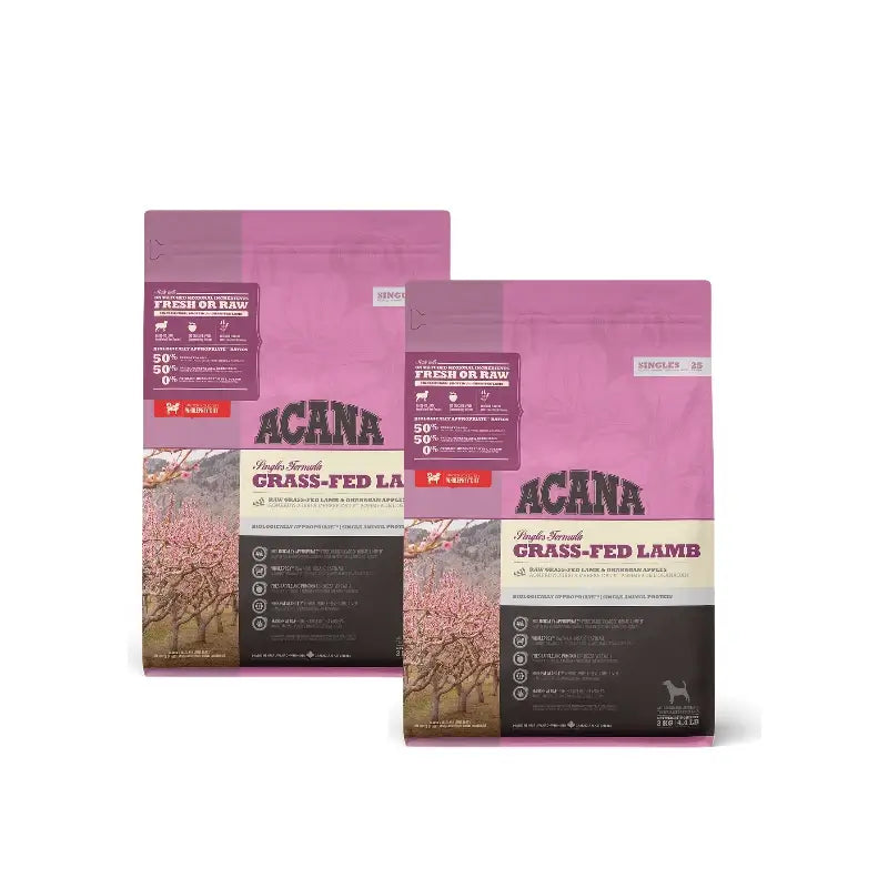 Acana Adult Singles Grass-Fed 2 kg, croquettes pour chiens, lot de 2