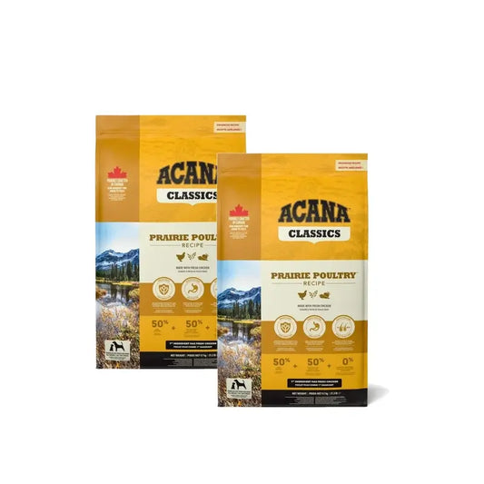 Acana Canine Adult Classics Prairie Poultry 9,7 Kg Croquettes pour chien , pack 2