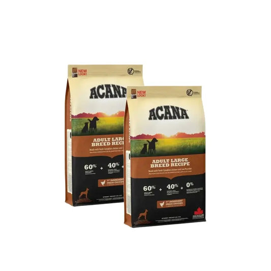 Acana Canine Adult Heritage Large Breed 17Kg nourriture pour chien 2-pack
