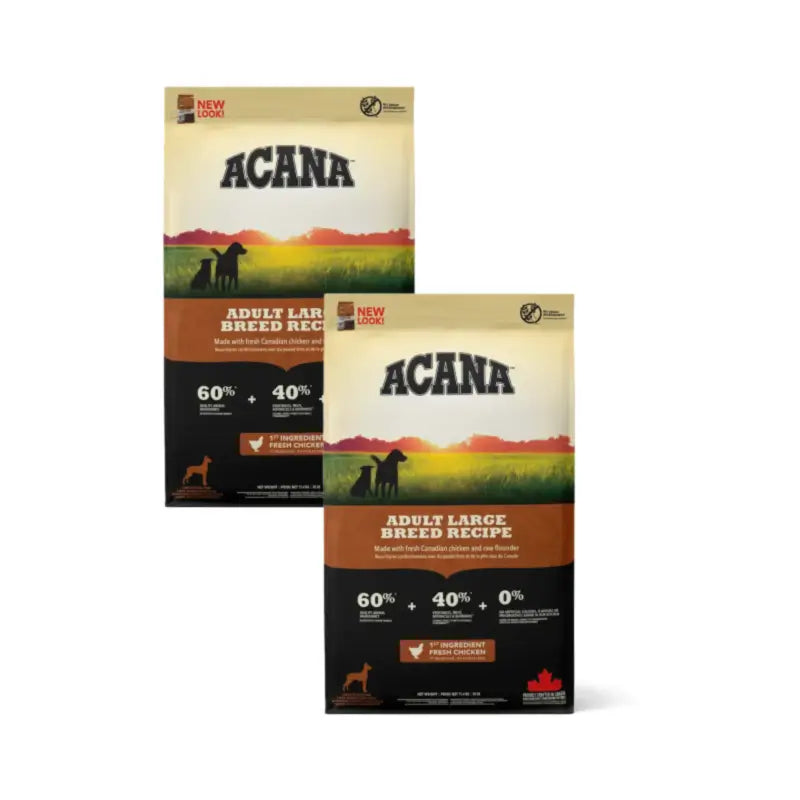 Acana Canine Adult Heritage Grandes Races, lot de 2 x 11,4 kg, croquettes pour chiens