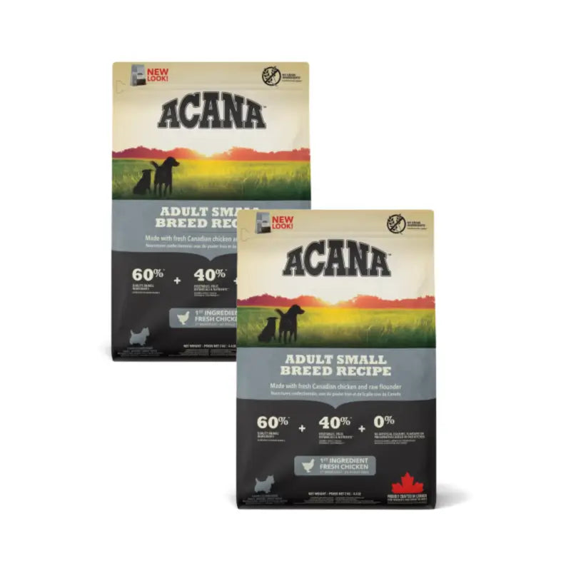Acana Canine Adult Heritage Petites Races, lot de 2 x 2 kg, croquettes pour chiens