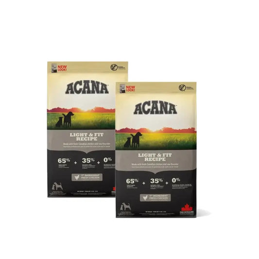 Acana Canine Adult Light 11,4 Kg Croquettes pour chiens , pack 2