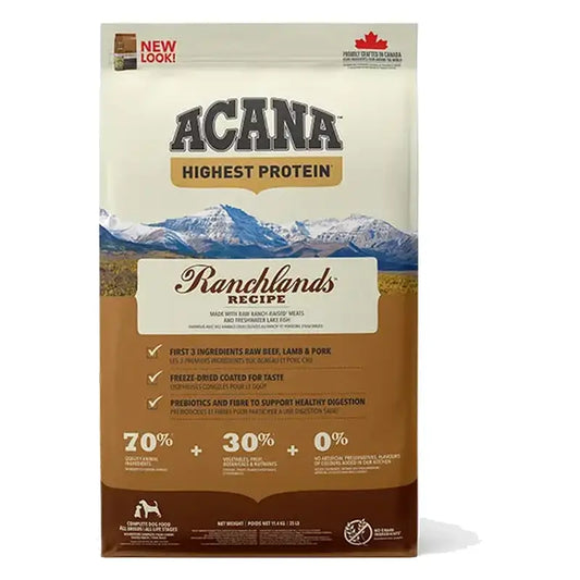 Acana Canine Adult Regionals Ranchlands Prairie 11,4kg nourriture pour chiens