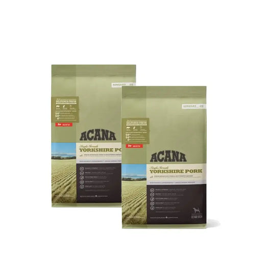 Acana Canine Adult Singles Yorkshire Pork 11,4 Kg Croquettes pour chien , pack 2