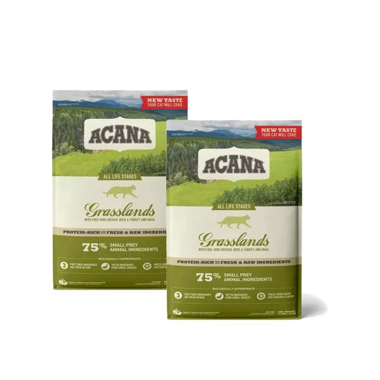 Acana Feline Adult Grasslands, lot de 2 x 1,8 kg, croquettes pour chats