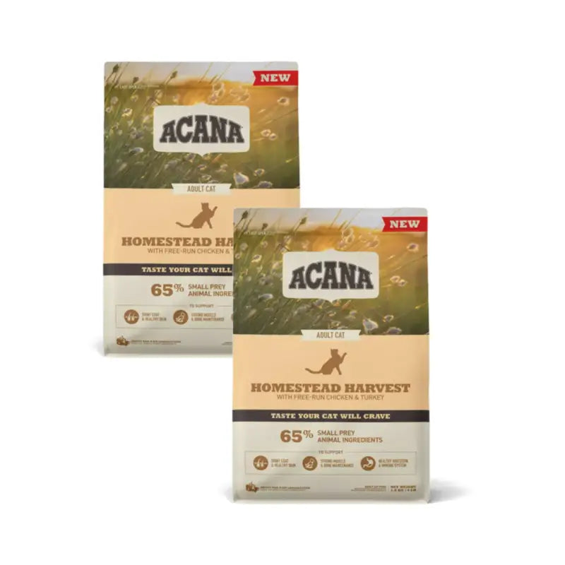 Acana Feline Adult Homestead Pack 2 x 1,8 kg de croquettes pour chats