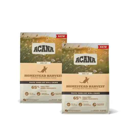 Acana Feline Adult Homestead Pack 2 x 1,8 kg de croquettes pour chats