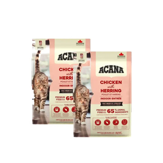 Acana Feline Adult Indoor 4,5kg Cat Food, pack 2