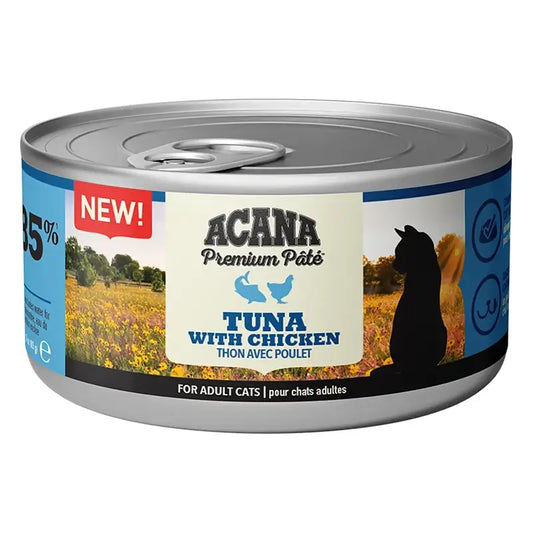 Acana Feline Premium Pate Tuna & Chicken 24X85Grs nourriture humide pour chats