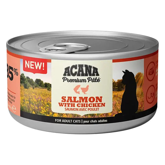Acana Feline Premium Pate Salmon & Chicken 24X85Grs nourriture humide pour chats