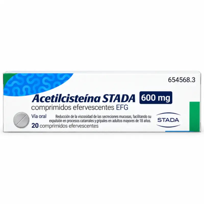 Stada Acetylcysteine Efg 600 mg 20 comprimés effervescents