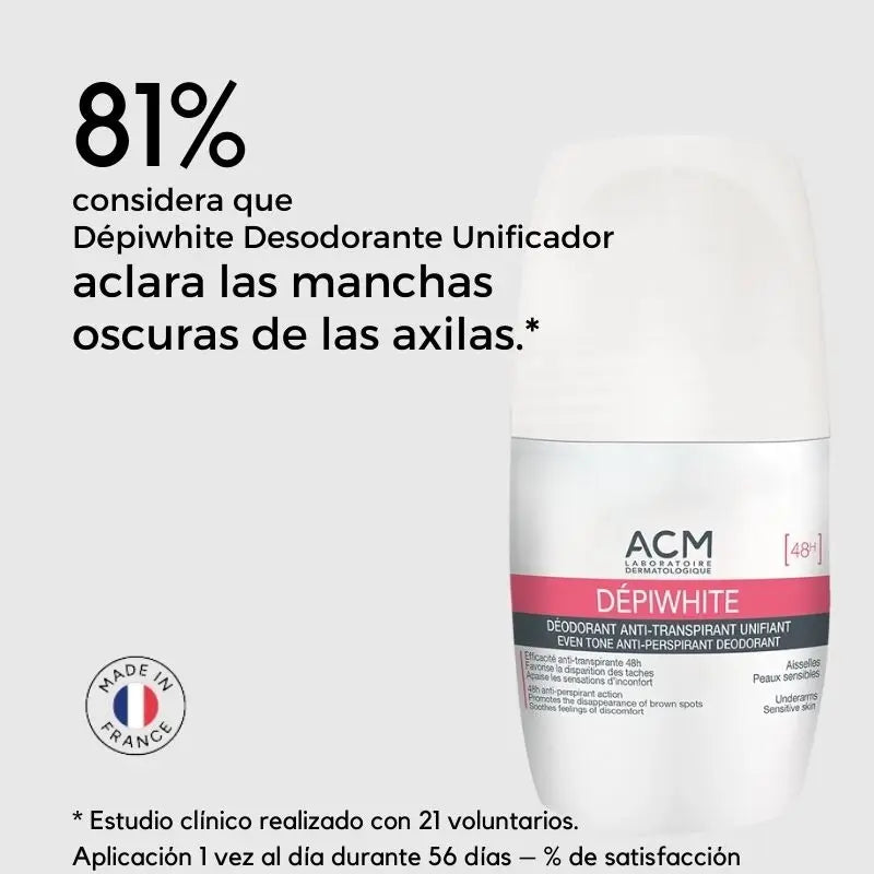 Acm Laboratoire Dépiwhite Antiperspirant Déodorant Unifiant, 50 ml