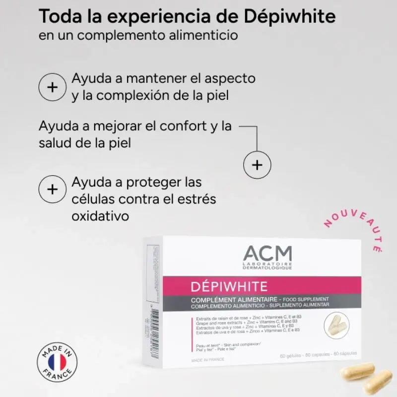 Acm Laboratoires Dépiwhite Complément Alimentaire , 60 gélules