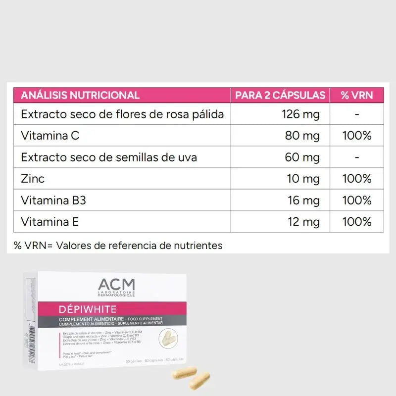 Acm Laboratoires Dépiwhite Complément Alimentaire , 60 gélules