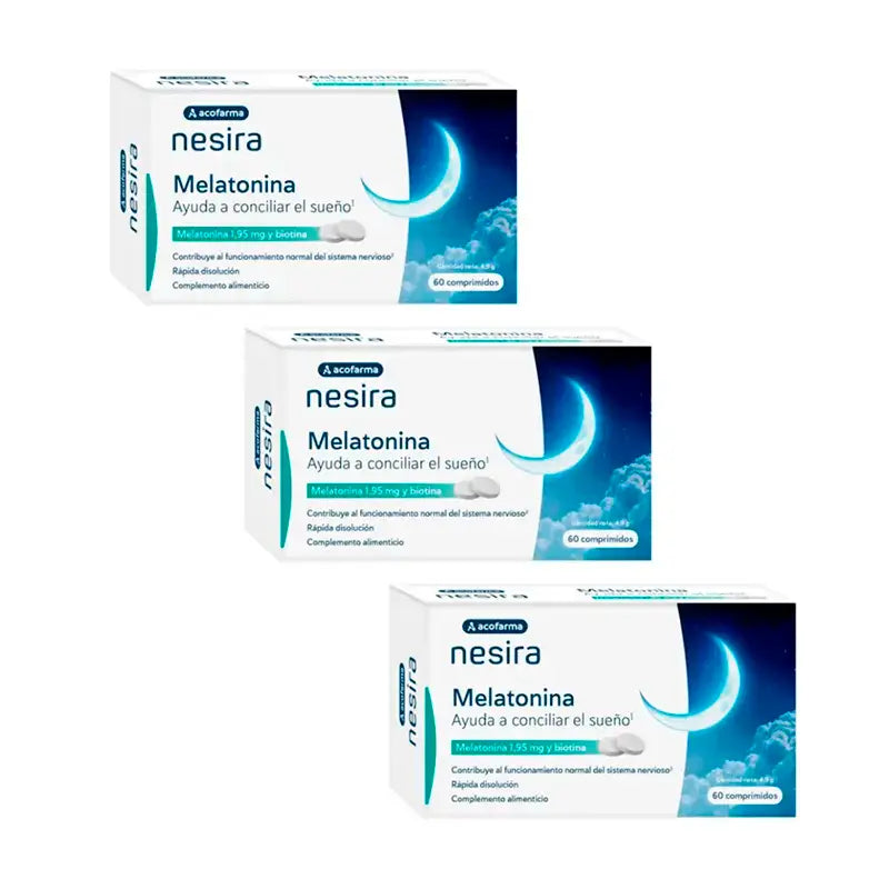Acofar Acofarvital Melatonin 1.95 mg Pack 3 x 60 comprimés