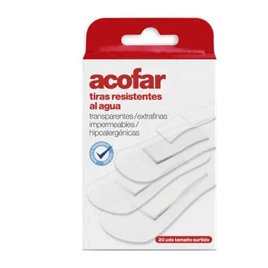 Acofar Water Resistant Transparent Plasters 20 units