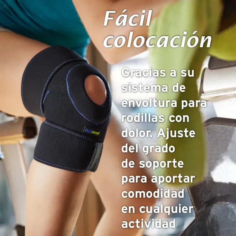 Actimove Genouillère avec rotule ouverte, noir, taille universelle