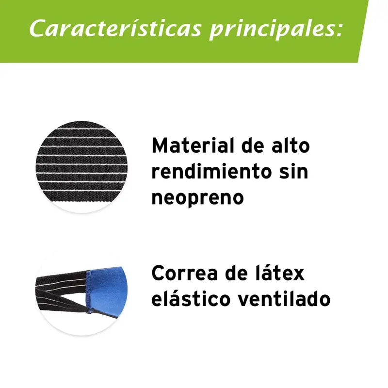 Actimove Chevillère élastique avec sangle de stabilisation réglable, couleur noire, taille L